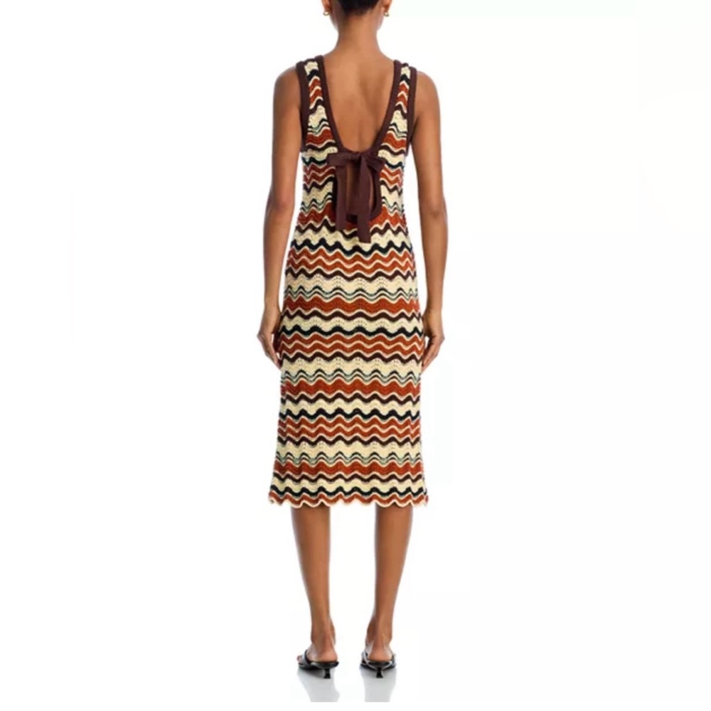 MOTHER COTTON Retro Striped Midi Dress  NWT 🔖
